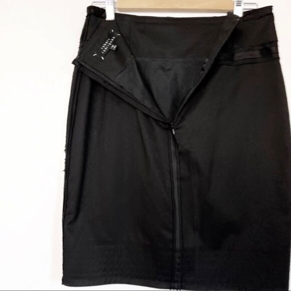 Robert Rodriguez ribbon trimmed pencil skirt Black color Size 10 - Picture 4 of 10